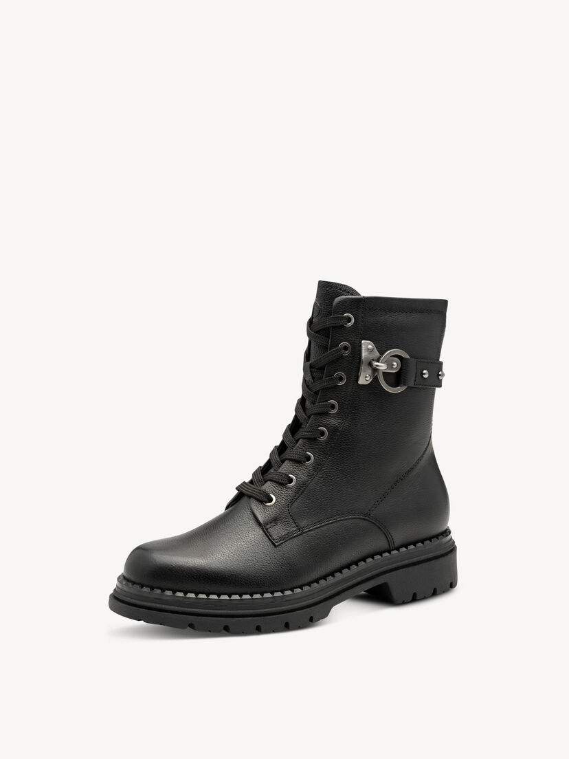 Enkellaarsje - zwart, BLACK, hi-res