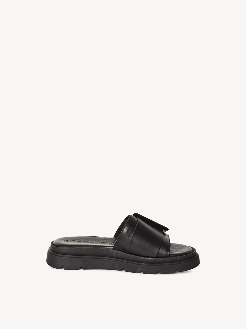 Leather Mule - black, BLACK, hi-res