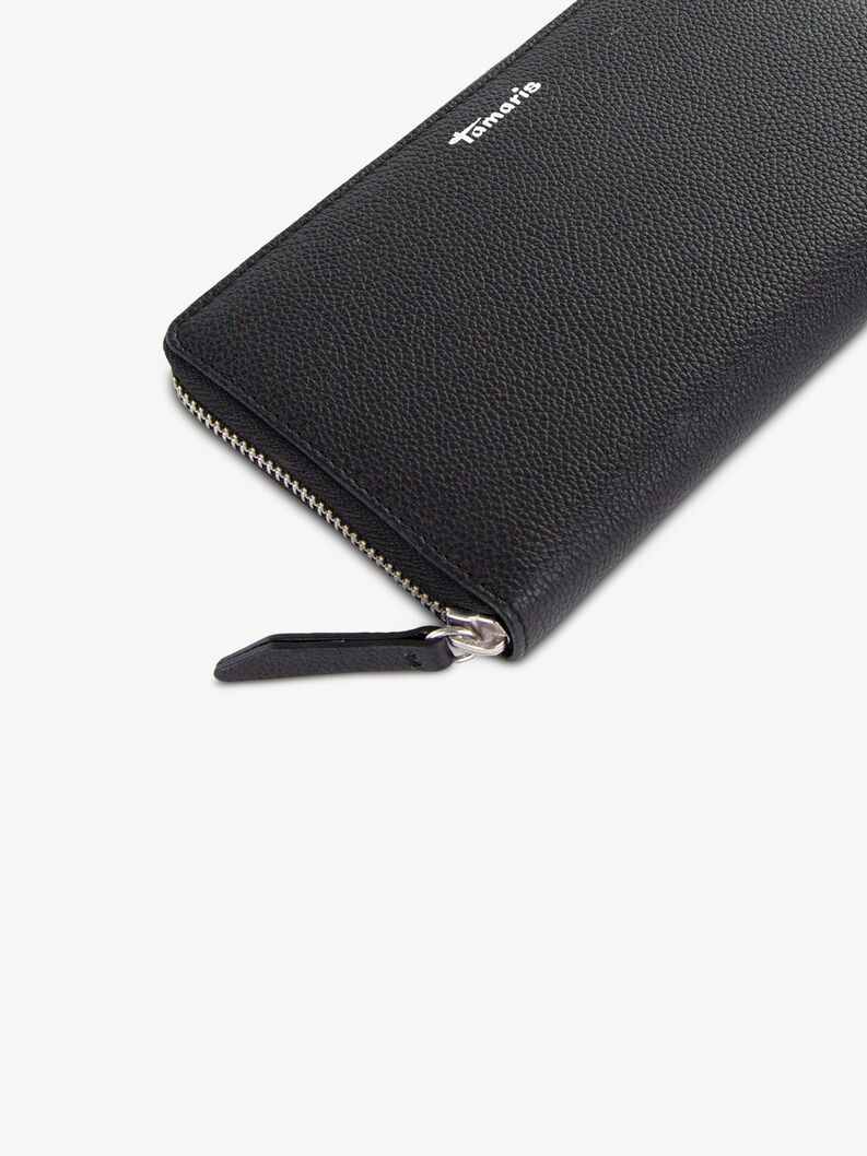 Ledergeldb&ouml;rse - schwarz, black, hi-res
