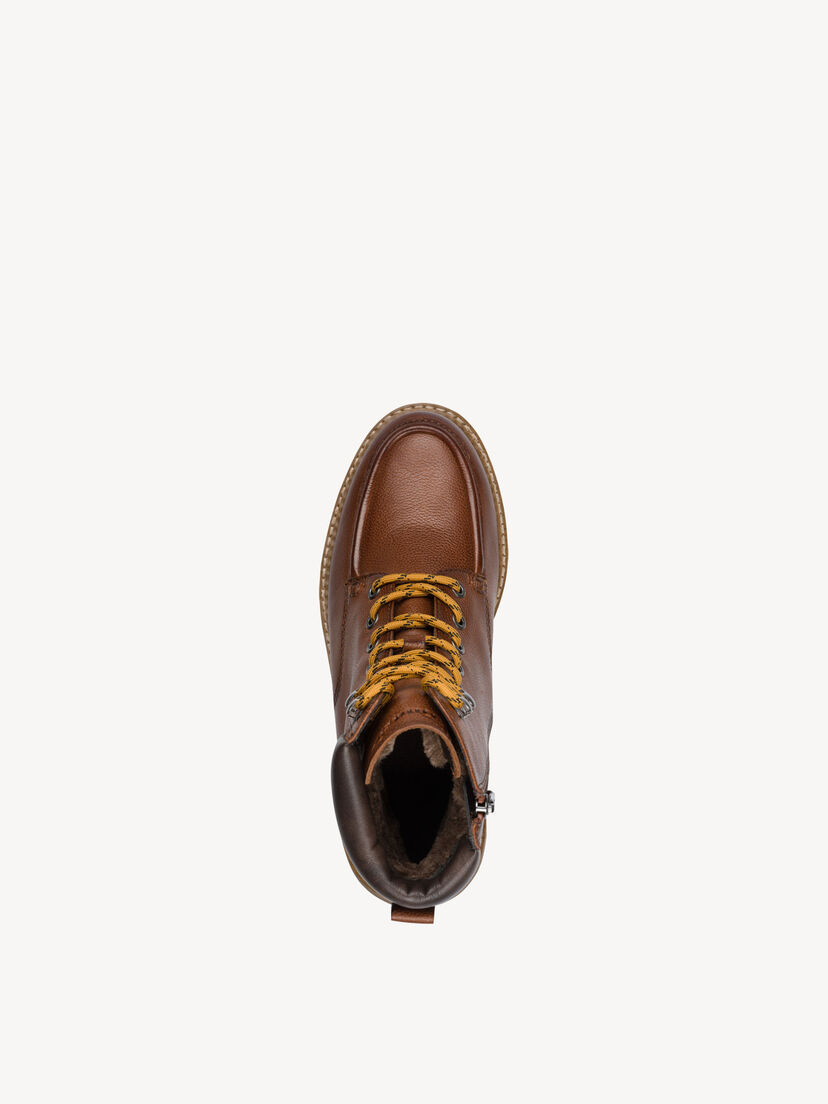 Enkellaarsje - bruin warme voering, cognac, hi-res