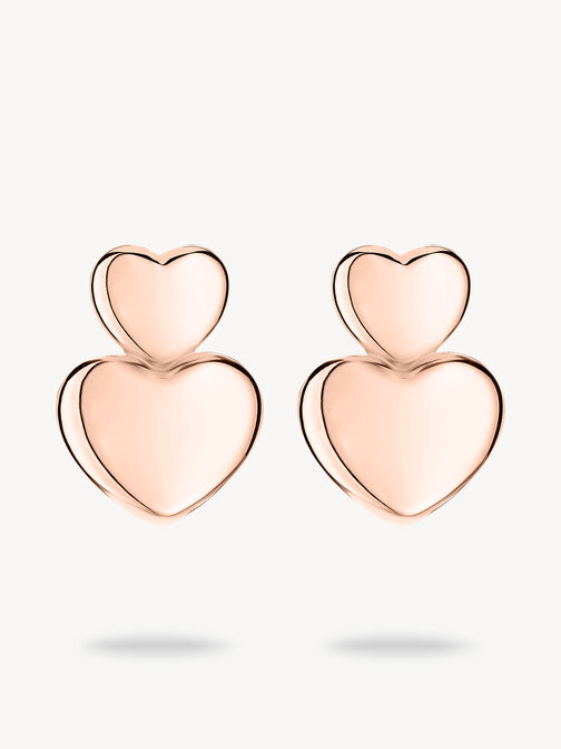 Boucles d'oreille, ros&eacute;gold, hi-res