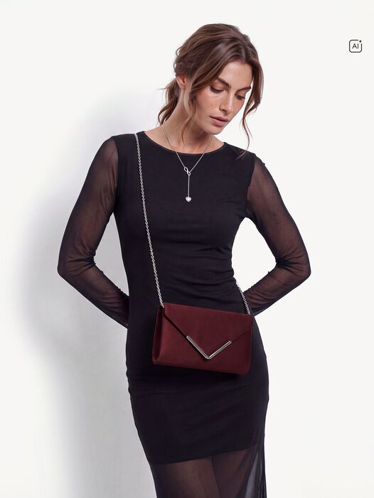 Clutch, bordo, hi-res