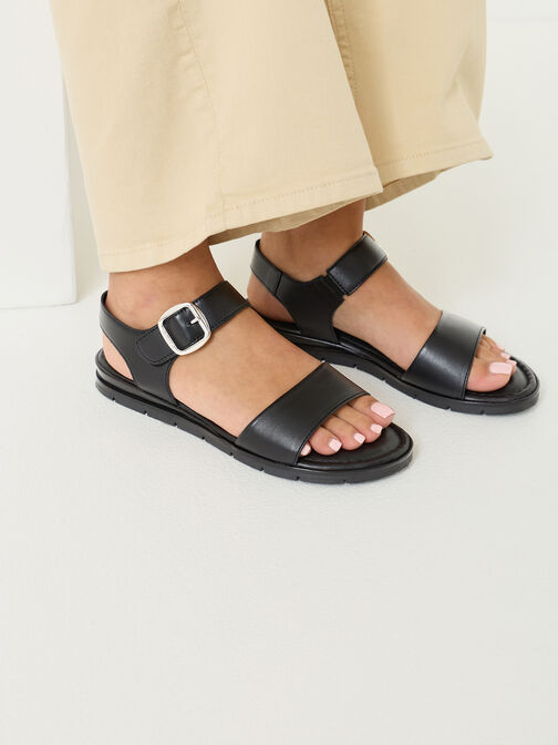 Sandale, BLACK LEATHER, hi-res