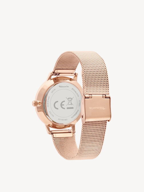 Horloge, ros&eacute;gold-silber sunray, hi-res