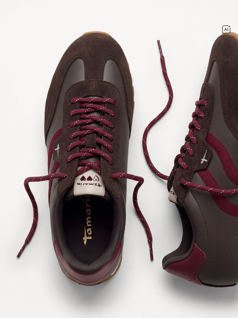 Leren Sneaker - bruin, MOCCA COMB, hi-res