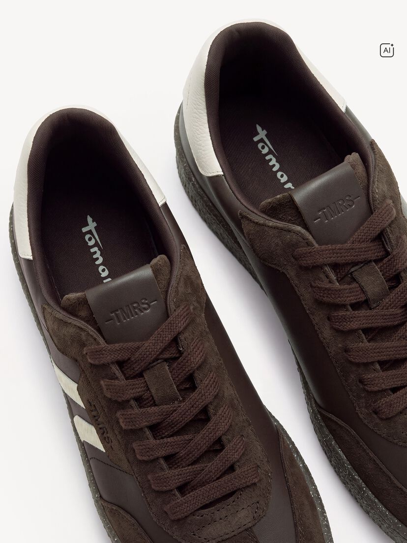 Leren Sneaker - bruin, MOCCA, hi-res