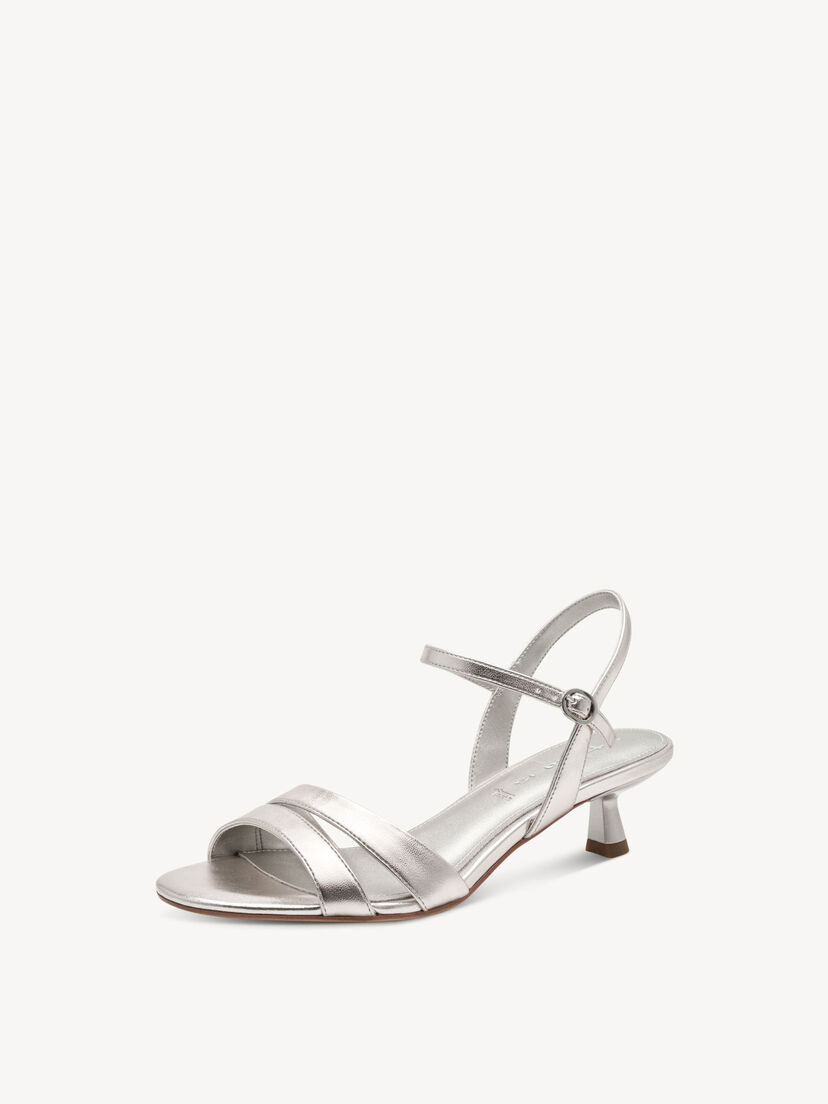 Sandaaltje - metallic, PLATINUM, hi-res