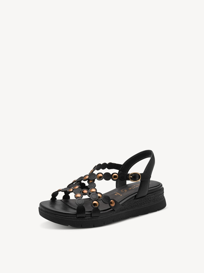 Heeled sandal - black, BLACK NAPPA, hi-res