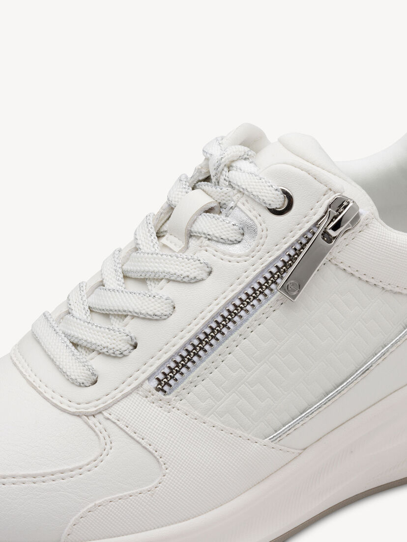 Sneaker - wit, WHITE/SILVER, hi-res