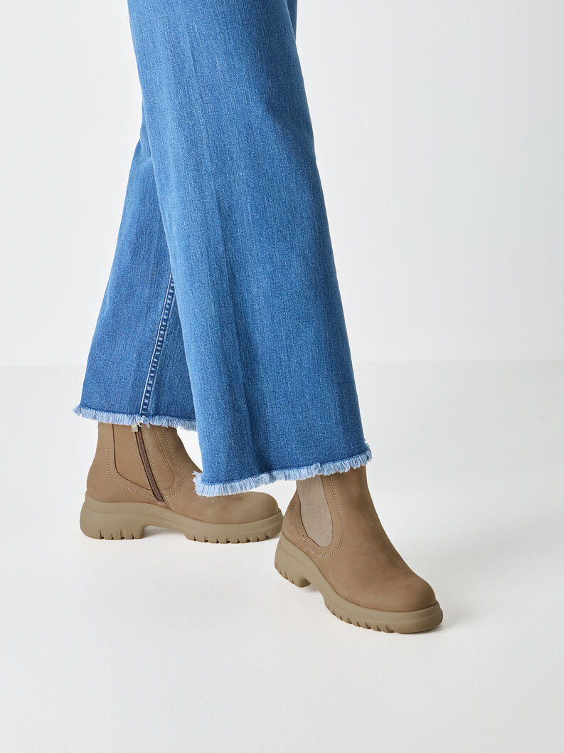 Bottine Chelsea en cuir - marron, 310, hi-res