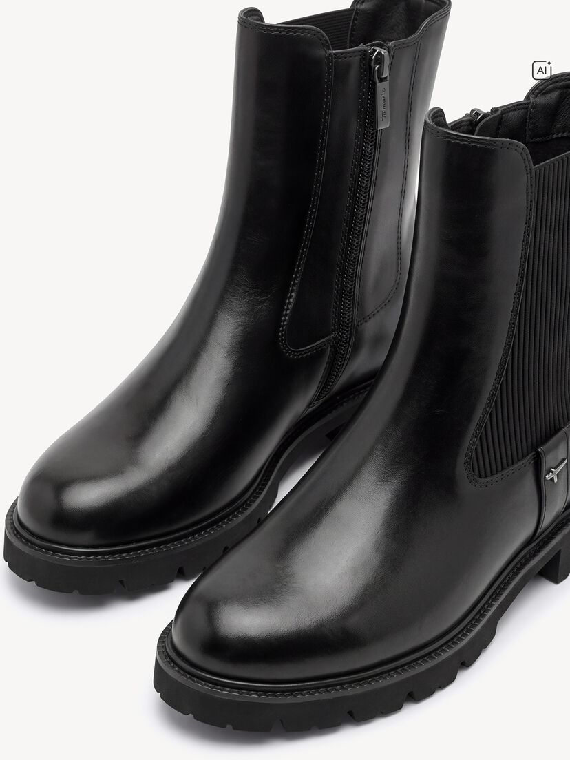 Leren Chelseaboot - zwart, BLACK NAPPA, hi-res