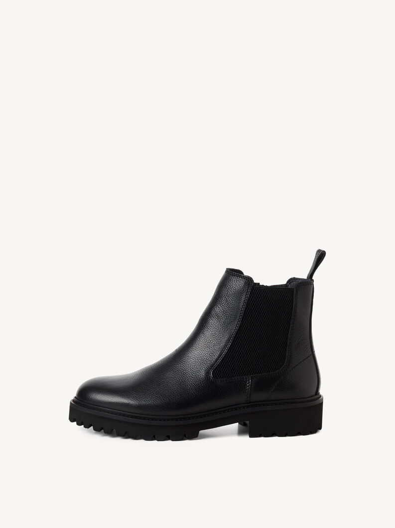 Chelseaboot - svart, BLACK LEATHER, hi-res