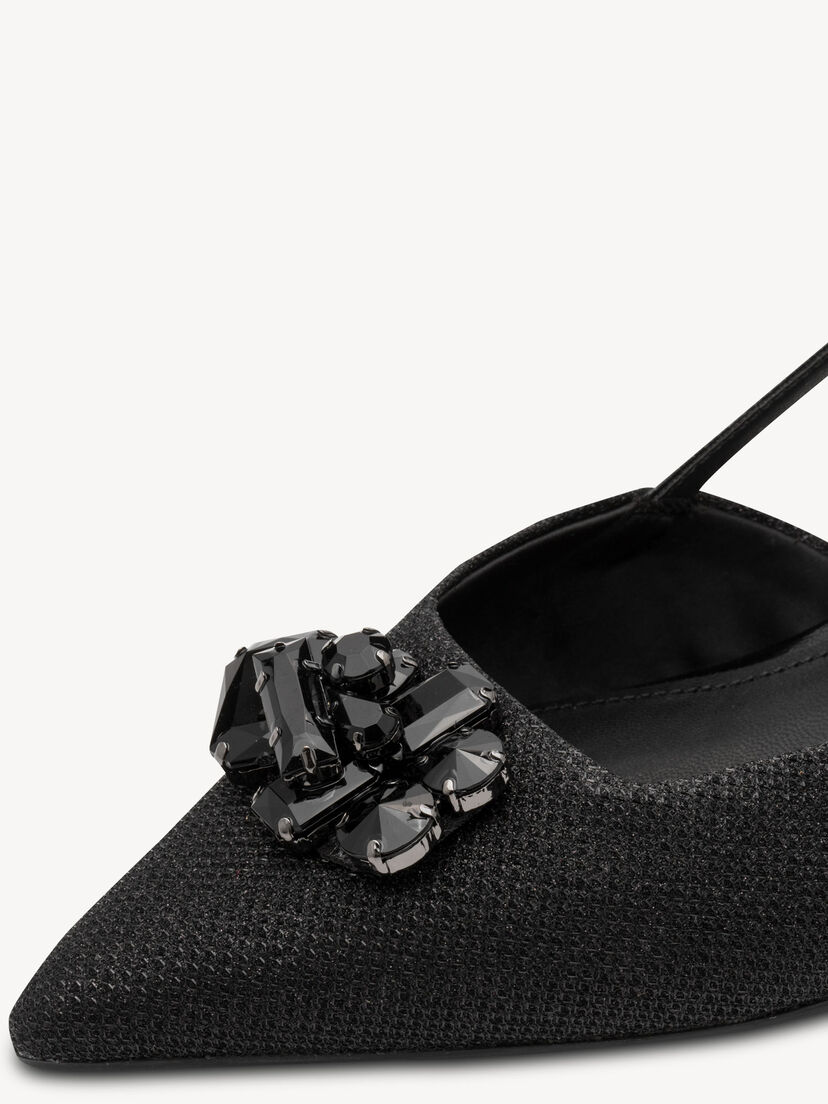 Slingpumps - zwart, BLACK GLAM, hi-res