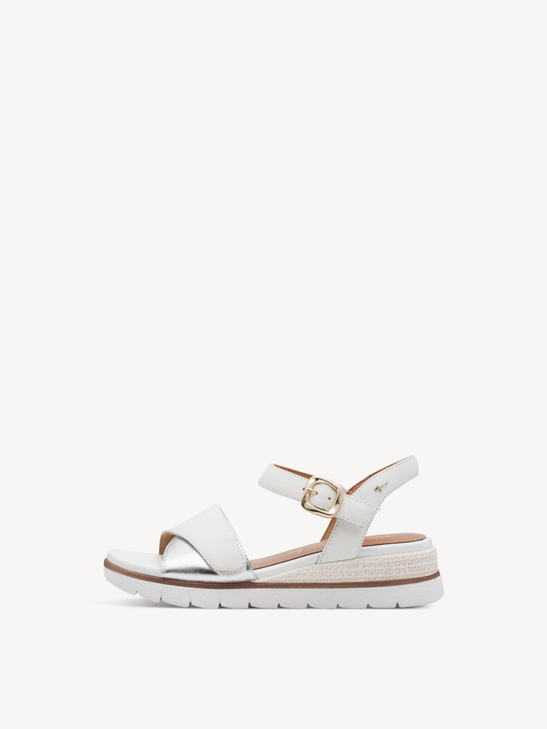 Sandale &agrave; talon - blanc, WHITE/SILVER, hi-res