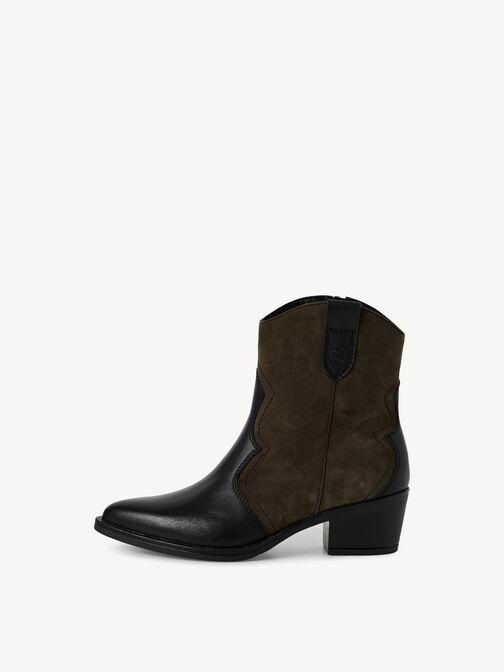 Bottine, BLK LEA./OLIVE, hi-res