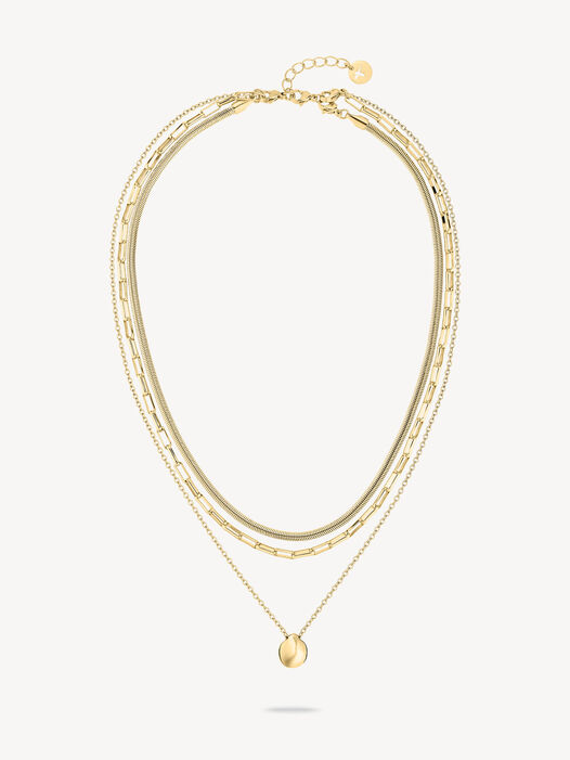 Ketting set, goud, hi-res