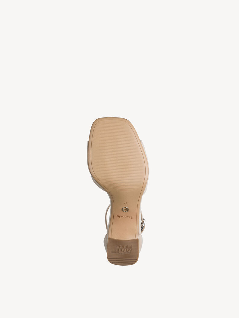 Heeled sandal - beige, NUDE, hi-res