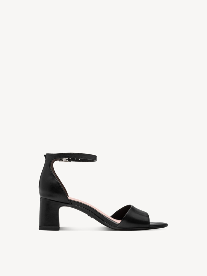 Sandaaltje, BLACK LEATHER, hi-res