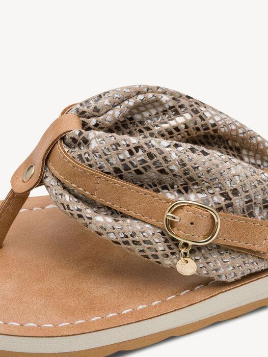 Flip Flops, BEIGE SNAKE, hi-res