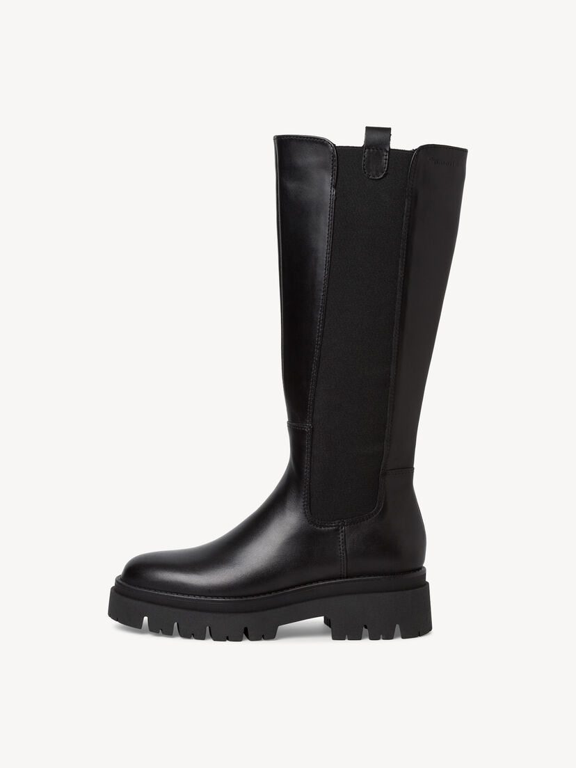 Leren Laarzen - zwart, BLACK, hi-res