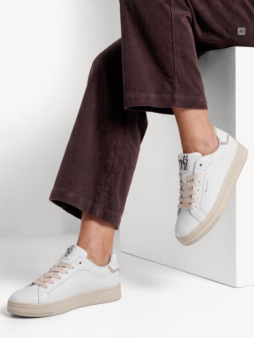 Sneaker - wit, WHITE LEATHER, hi-res