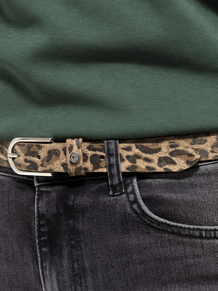 Leren Riem - bruin, Taupe-Dunkelbraun, hi-res