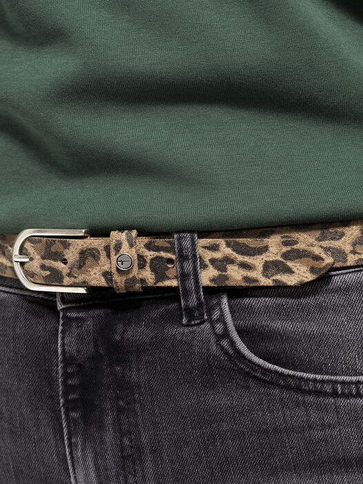 Leren riem, Taupe-Dunkelbraun, hi-res