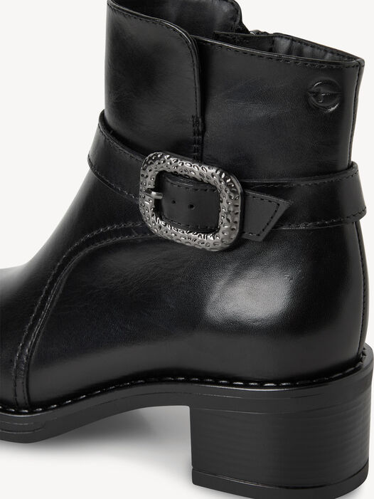 Enkellaarsje, BLACK LEATHER, hi-res