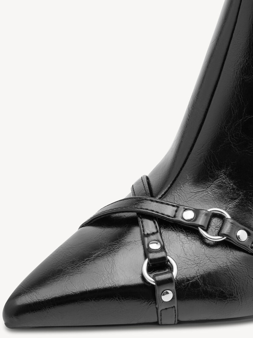 Enkellaarsje - zwart, BLACK, hi-res