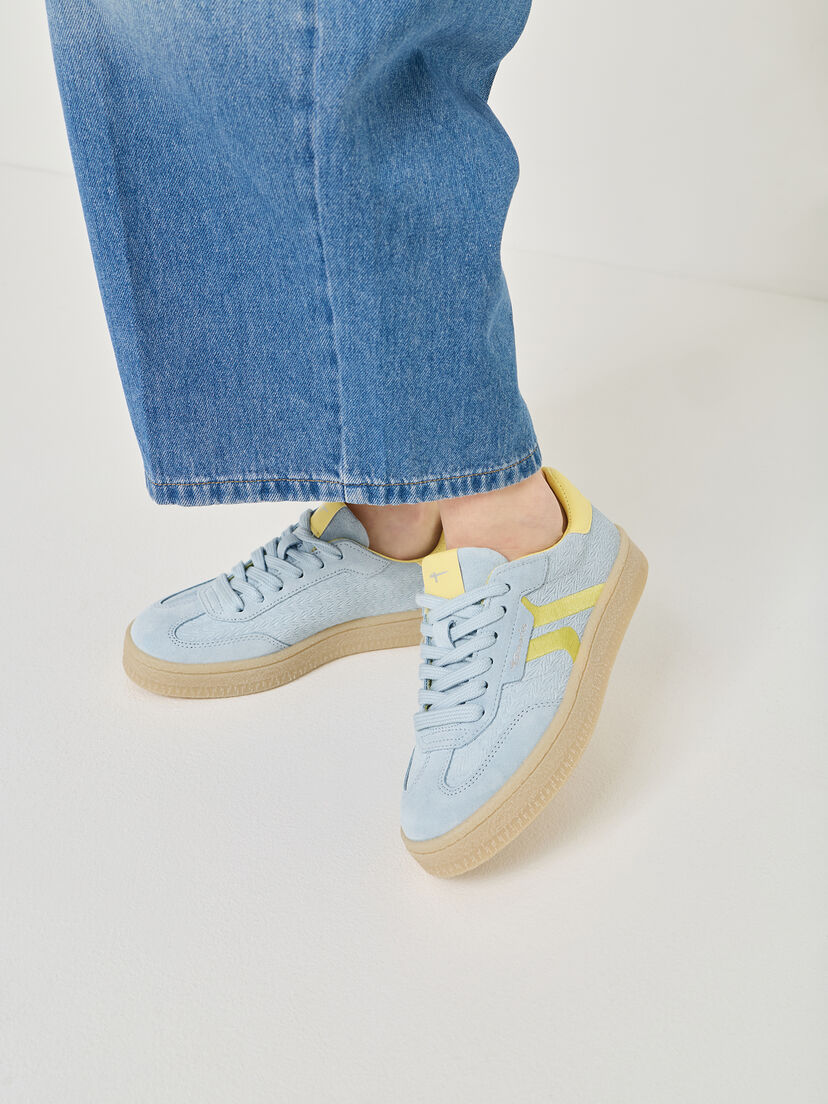 Leren Sneaker - blauw, LIGHT BLUE, hi-res