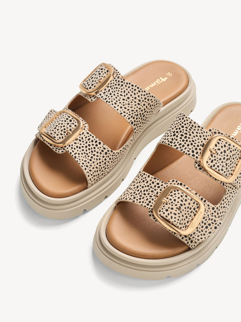 Leren Slipper - beige, BEIGE COMB, hi-res
