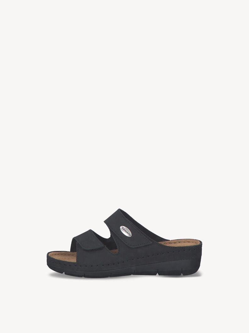 Lederpantolette - schwarz, BLACK, hi-res