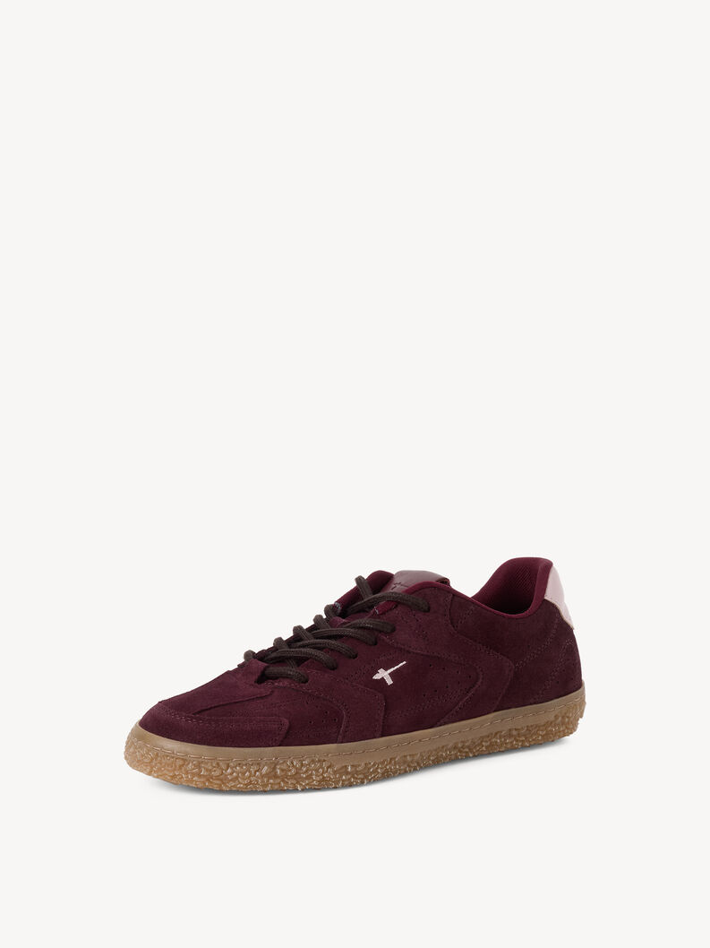 Leather Sneaker - red, BORDEAUX COMB, hi-res