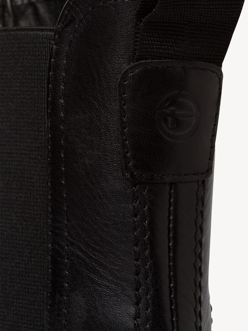 Bottine Chelsea en cuir - noir, BLACK, hi-res