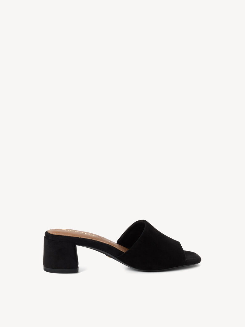 Lederpantolette - schwarz, BLACK SUEDE, hi-res