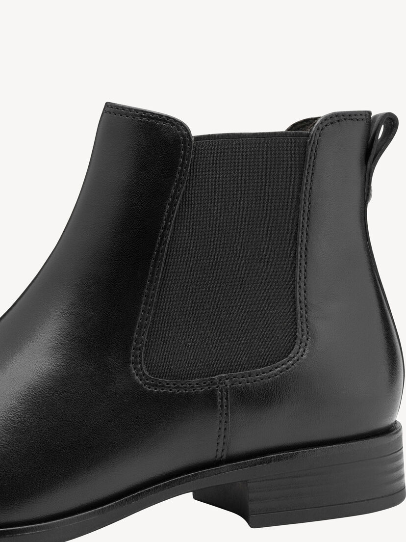 Leren Chelseaboot - zwart, BLACK, hi-res