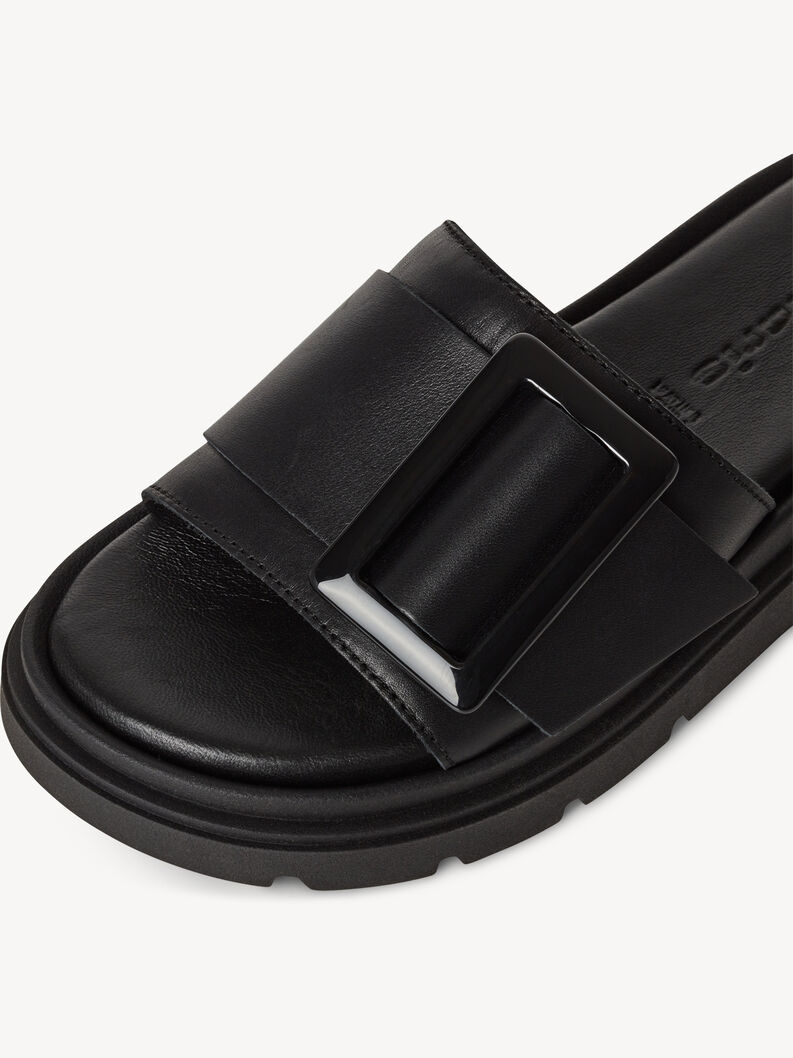 Leather Mule - black, BLACK, hi-res