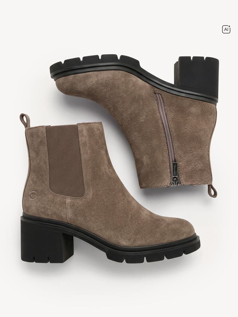 Leder Chelsea Boot - grau, MUSHROOM SUEDE, hi-res