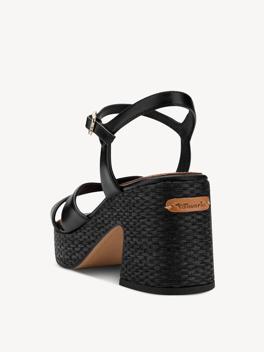 Sandaaltje, BLACK LEATHER, hi-res