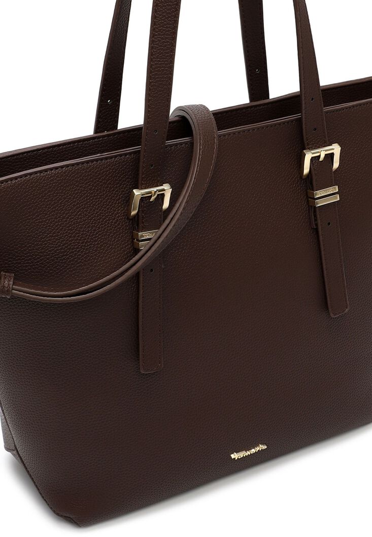Shopping bag - brown, brown, hi-res