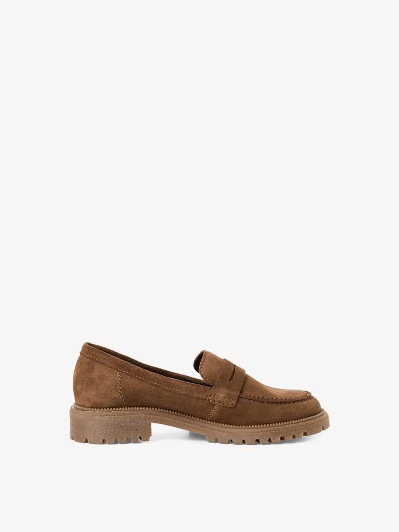 Slipper en cuir - marron, BROWN, hi-res