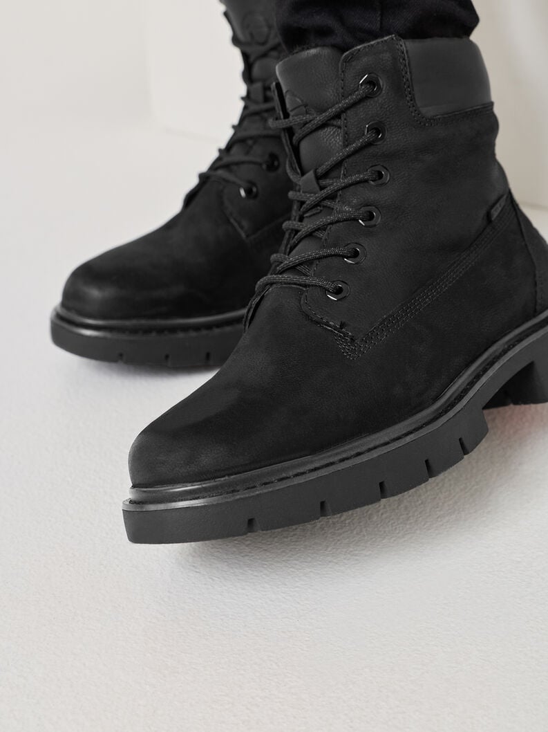 Bootie - black warm lining, BLACK NUBUK, hi-res