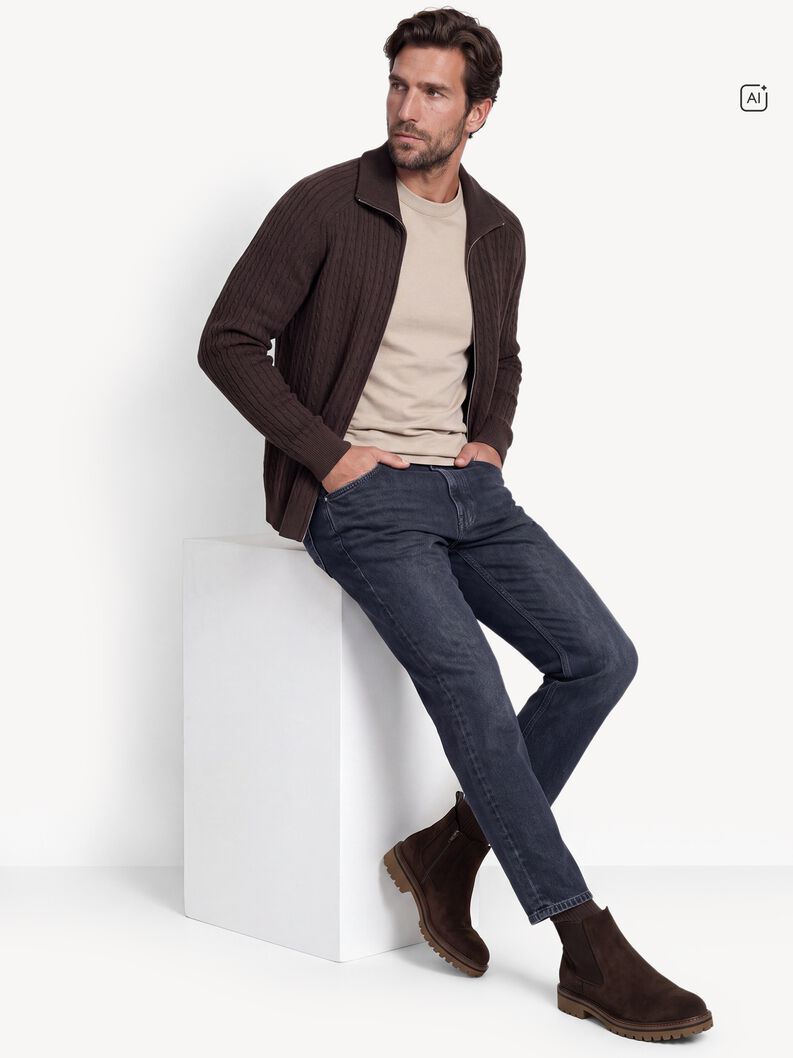 Bottine Chelsea en cuir - marron, MOCCA, hi-res