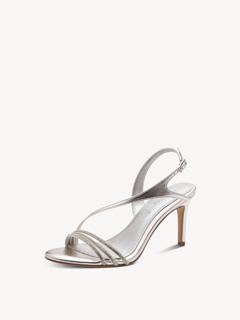 Sandaaltje - metallic, PLATINUM, hi-res