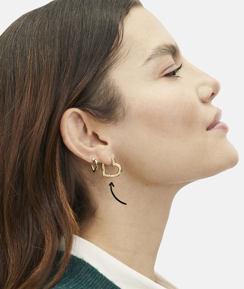 Creole earring - gold, gold, hi-res