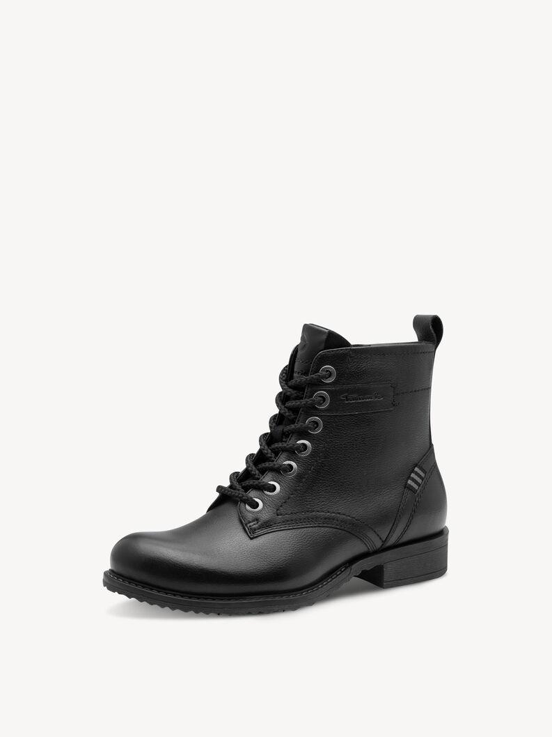 Enkellaarsje - zwart, BLACK LEATHER, hi-res
