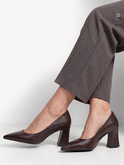 Pumps, MAHOGANY LEA., hi-res