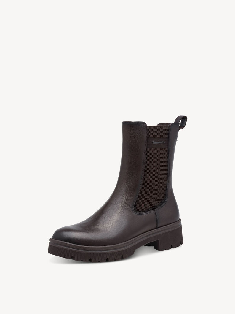 Bottine Chelsea en cuir - marron, MOCCA, hi-res