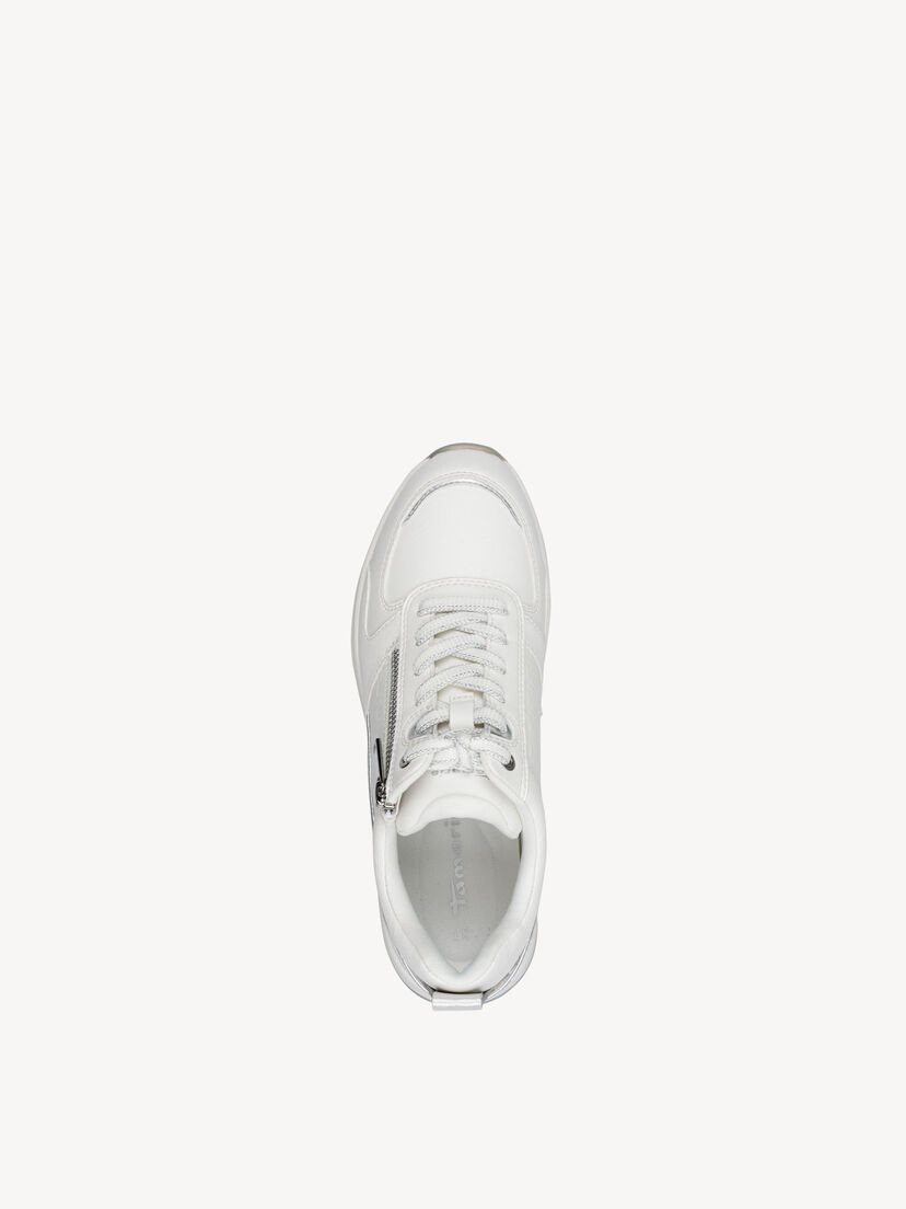 Sneaker - wit, WHITE/SILVER, hi-res