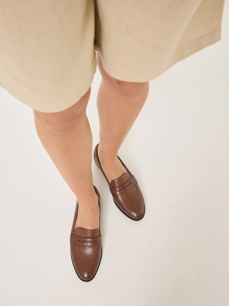 Slipper en cuir - marron, cognac, hi-res